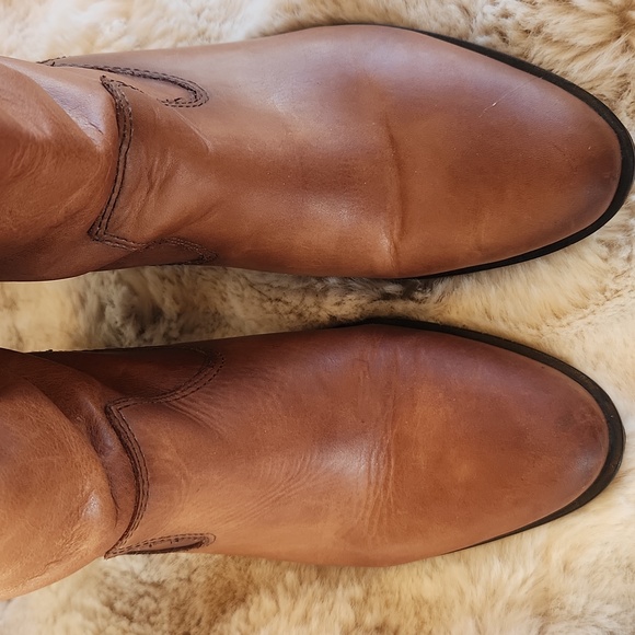 Vince Camuto knee high leather riding boots in camel - Picture 13 of 15